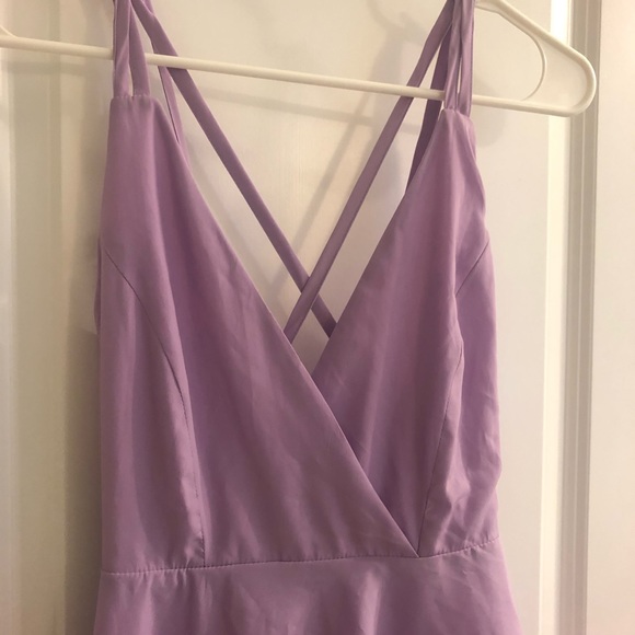 New lavender light purple backless dress - Picture 2 of 3